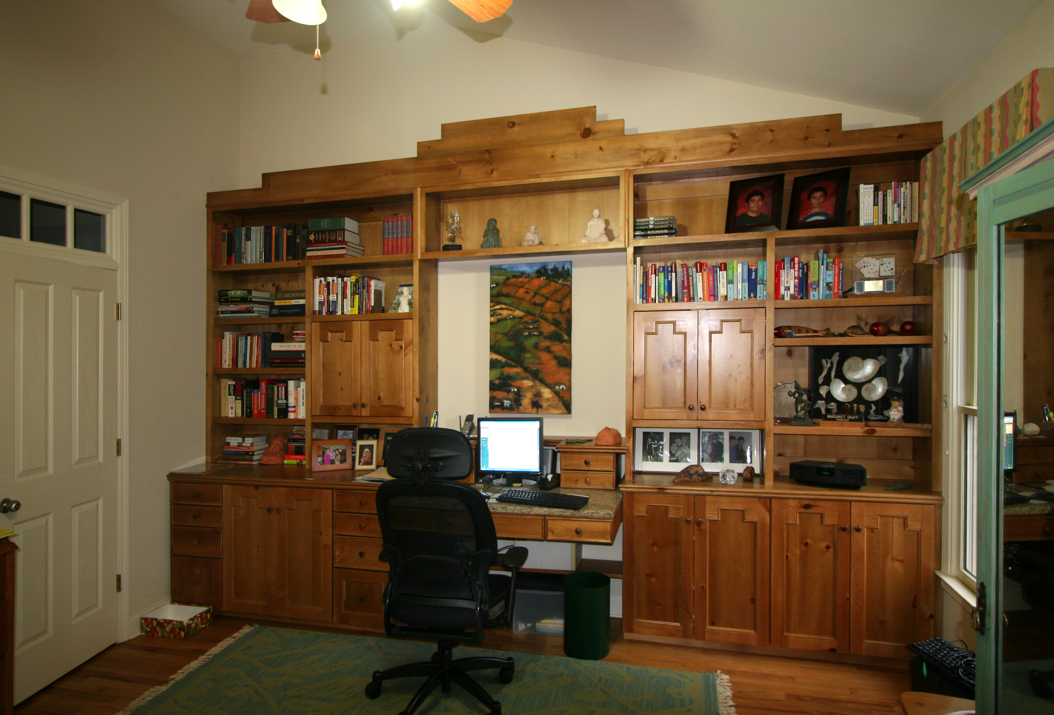 Home Office Desk Knotty Pine Creative Cabinetry Inc